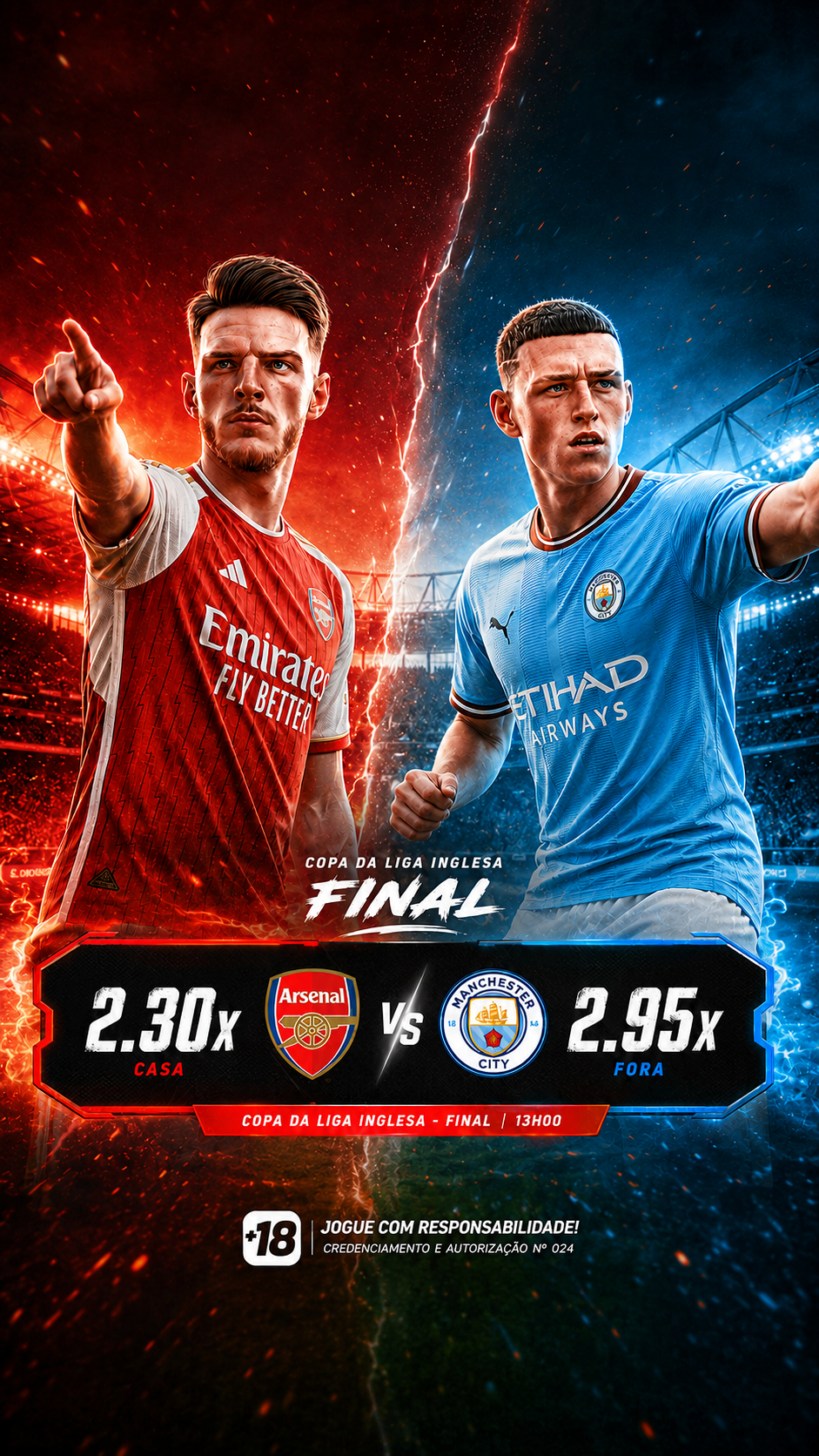 Criativo 3 — Arsenal vs Manchester City